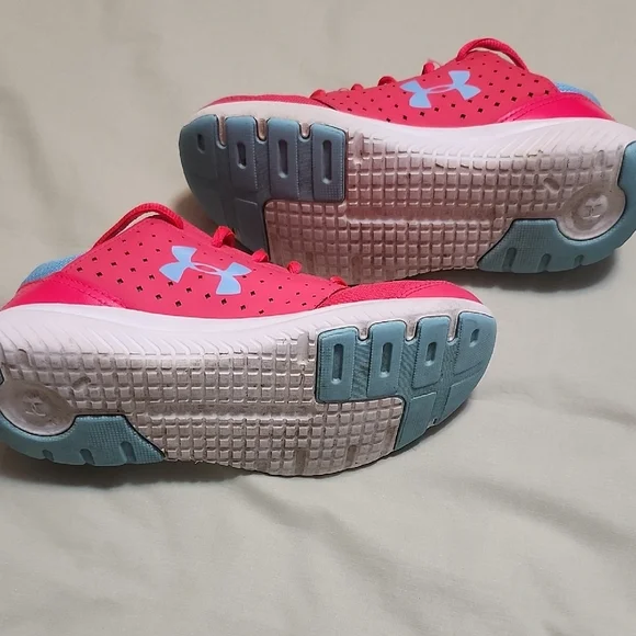 Under Armour Kids Red and Blue Sneakers - Picture 4 of 10